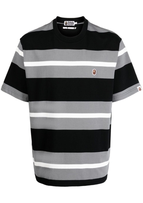 A BATHING APE® striped cotton T-shirt - Black