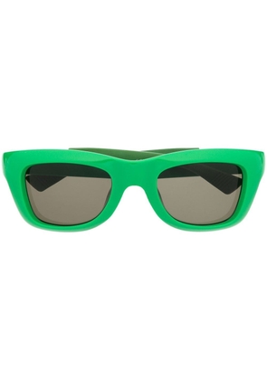 Bottega Veneta Eyewear two-tone rectangle-frame sunglasses - Green