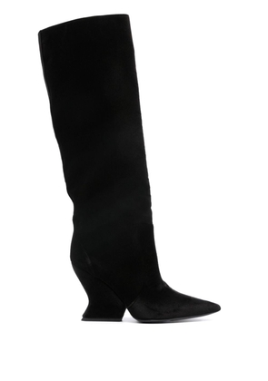 Alberta Ferretti Walking 95mm suede boots - Black