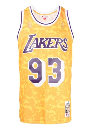 A BATHING APE® Lakers-print tank top - Yellow