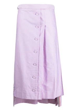 Thom Browne buttoned pleated midi skirt - Pink