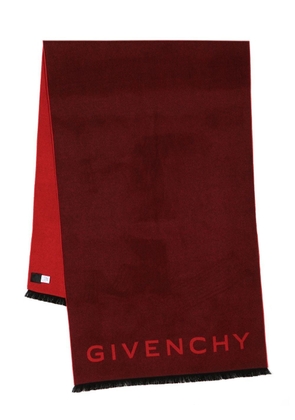 Givenchy embroidered-logo wool-cashmere scarf