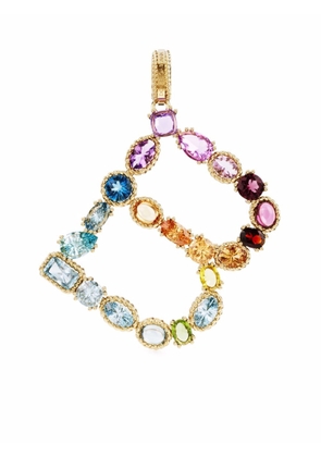 Dolce & Gabbana Rainbow Alphabet B 18kt yellow gold multi-stone pendant
