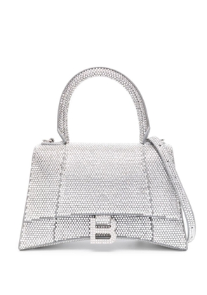 Balenciaga Pre-Owned small Hourglass crystal-embellished tote bag - Silver