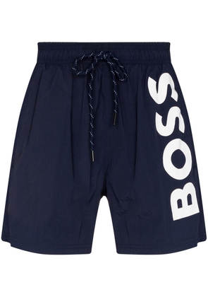 BOSS Octopus logo-print swim shorts - Blue