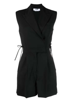 MSGM cut-out sleeveless playsuit - Black