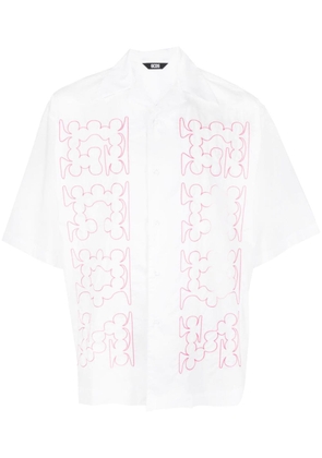 Gcds embossed graphic-print shirt - White