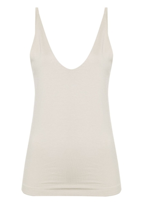 Thom Krom logo-embroidered ribbed top - Neutrals