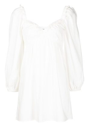 Reformation Vic puff-sleeve minidress - White