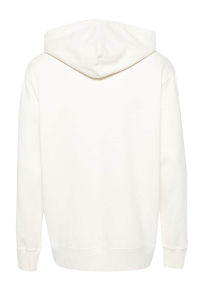 Autry logo-embossed cotton hoodie - Neutrals