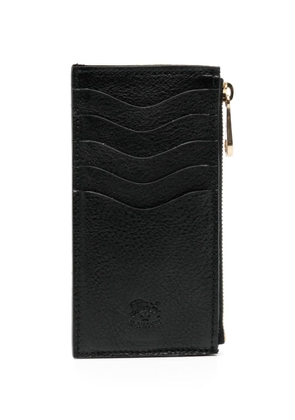 Il Bisonte logo-debossed leather cardholder - Black