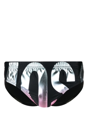 Moschino logo-print swim trunks - Black
