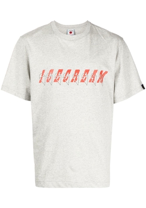ICECREAM Italic logo-print T-shirt - Grey