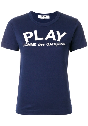 Comme Des Garçons Play slim fit logo T-shirt - Blue