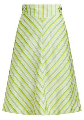 ETRO striped high-waisted skirt - Green