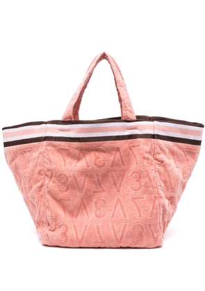 V°73 debossed logo-print beach bag - Pink