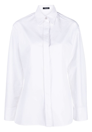 Versace long-sleeve cotton shirt - White