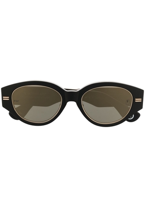 A BATHING APE® camouflage-print round-frame sunglasses - Green