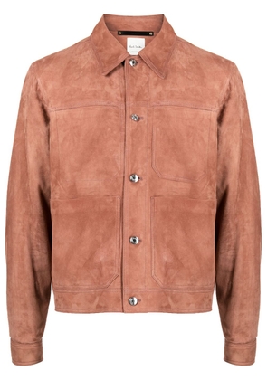 Paul Smith long-sleeve suede shirt jacket - Brown