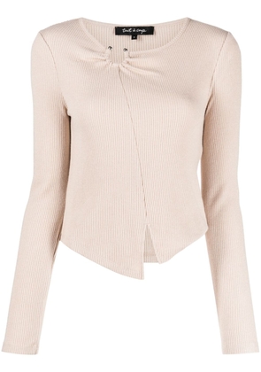 tout a coup ribbed long-sleeved top - Neutrals