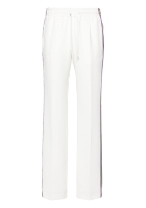 Zadig&Voltaire Pomy stripe-detail crepe trousers - White