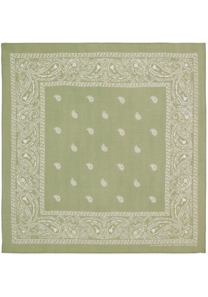 AMI Paris paisley-print scarf - Green