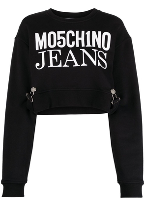 MOSCHINO JEANS strap-embellished sweatshirt - 1555 - Nero