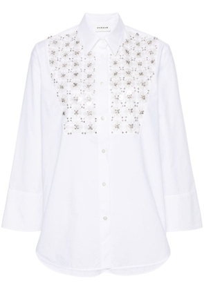 P.A.R.O.S.H. crystal-embellishment cotton shirt - White