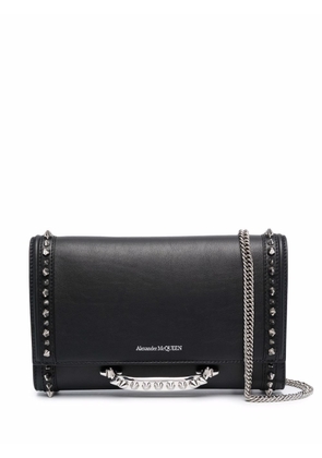 Alexander McQueen studded leather clutch bag - Black