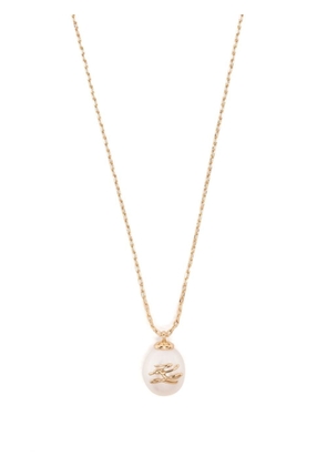 Karl Lagerfeld K/Autograph pearl pendant necklace - Gold