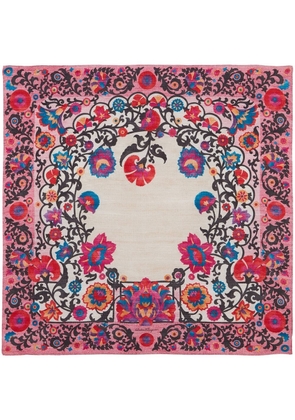 Ferragamo Uzbekistan-print silk scarf - Pink