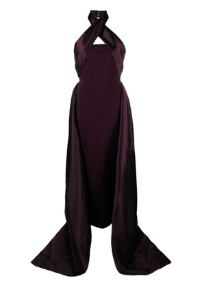 Solace London Rumi halterneck gown - Purple