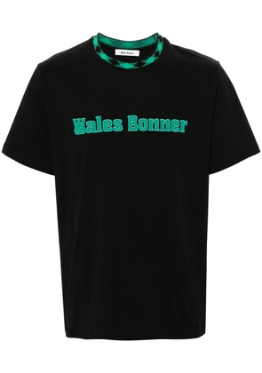 Wales Bonner Original logo-embroidered T-shirt - Black