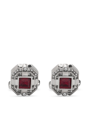 Dolce & Gabbana square-gem sterling silver cufflinks