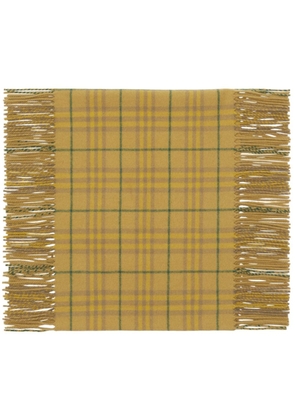 Burberry Check-print fringed scarf - Yellow