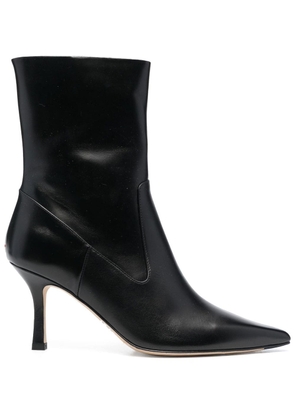 Aeyde pointed 80mm leather boots - Black