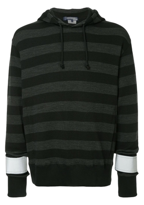 Junya Watanabe MAN reflective striped hoodie - Black