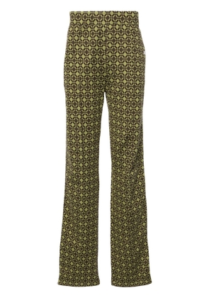 Wales Bonner Power geometric-jacquard trousers - Green