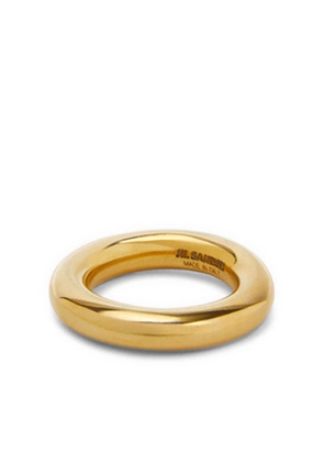 Jil Sander engraved-logo circular-design ring - Gold