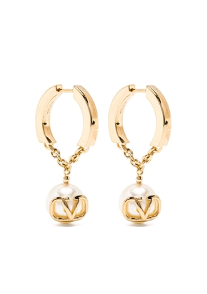 Valentino Garavani VLogo drop earrings - Gold
