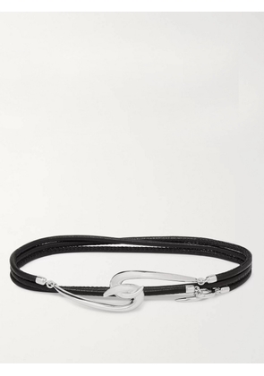Shaun Leane - Leather and Sterling Silver Wrap Bracelet - Men - Silver - M