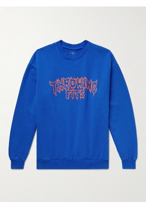 Throwing Fits - Logo-Print Cotton-Jersey Sweatshirt - Men - Blue - S