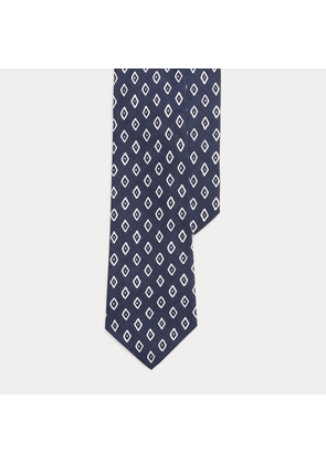 Diamond-Print Linen-Silk Tie