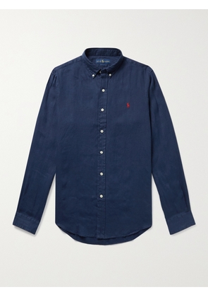 Polo Ralph Lauren - Slim-Fit Button-Down Collar Linen Shirt - Men - Blue - XS