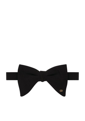 Gucci Silk Gg Logo Bow Tie