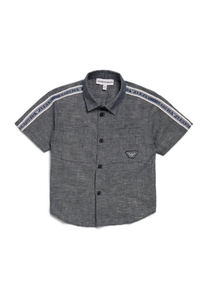 Emporio Armani Kids Short Sleeve Button-Down Shirt (6-36 Months)