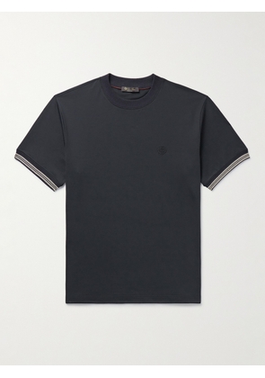 Loro Piana - Logo-Embroidered Cotton-Jersey T-Shirt - Men - Blue - S