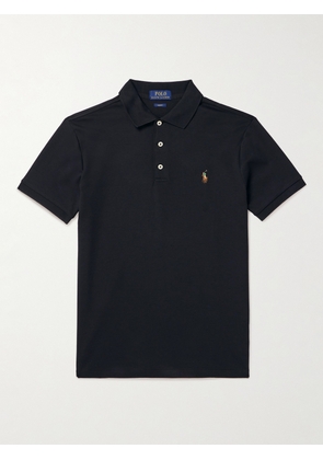 Polo Ralph Lauren - Slim-Fit Logo-Embroidered Pima Cotton Polo Shirt - Men - Black - XS
