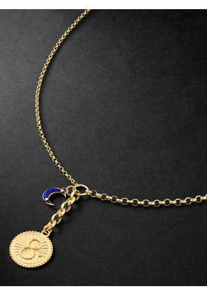 Foundrae - Mixed Belcher Gold, Lapis Lazuli and Diamond Necklace - Men - Gold