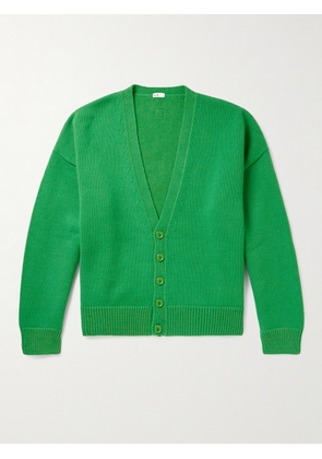 LOEWE - Appliquéd Ribbed Wool-Blend Cardigan - Men - Green - S